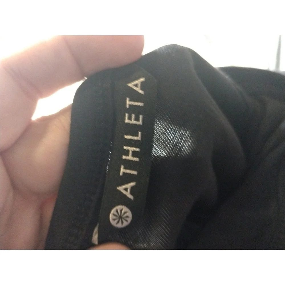 NWT Athleta Modal Twist Back Black Tee Womens XXS Athleisure Soft Yoga Top